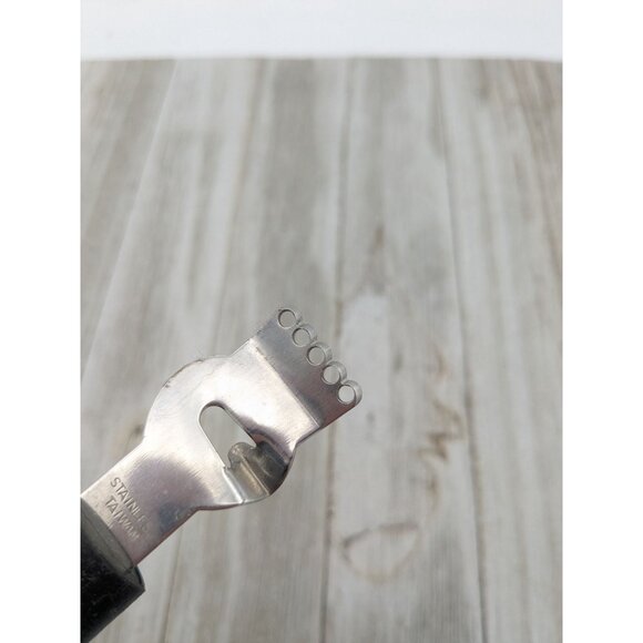 Stainless Steel Citrus Zester With Black Non-Slip Handle 6" - Picture 8 of 8